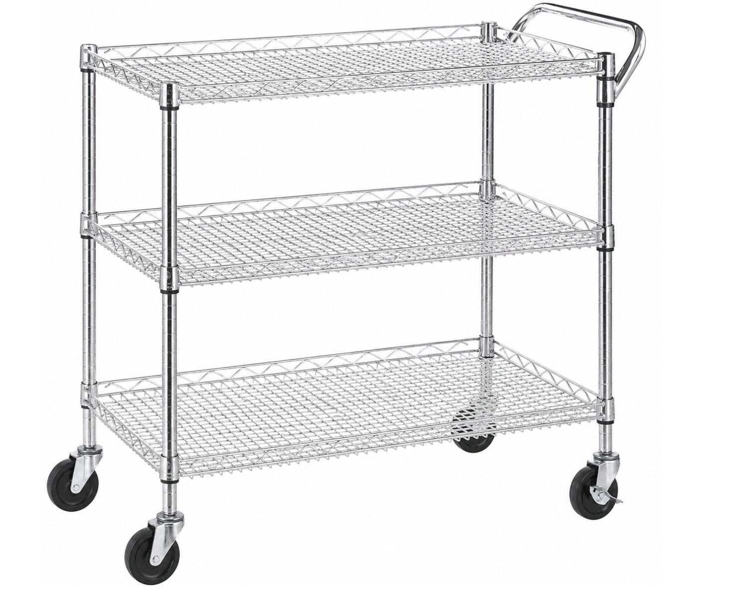 Commercial Kitchen On Wheels - Heavy Duty 3 Tier Rolling Utility