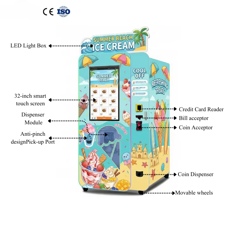 Ice Cream Vending Machine Auto - Soft Serve Ice Cream Machine recensie en prijs