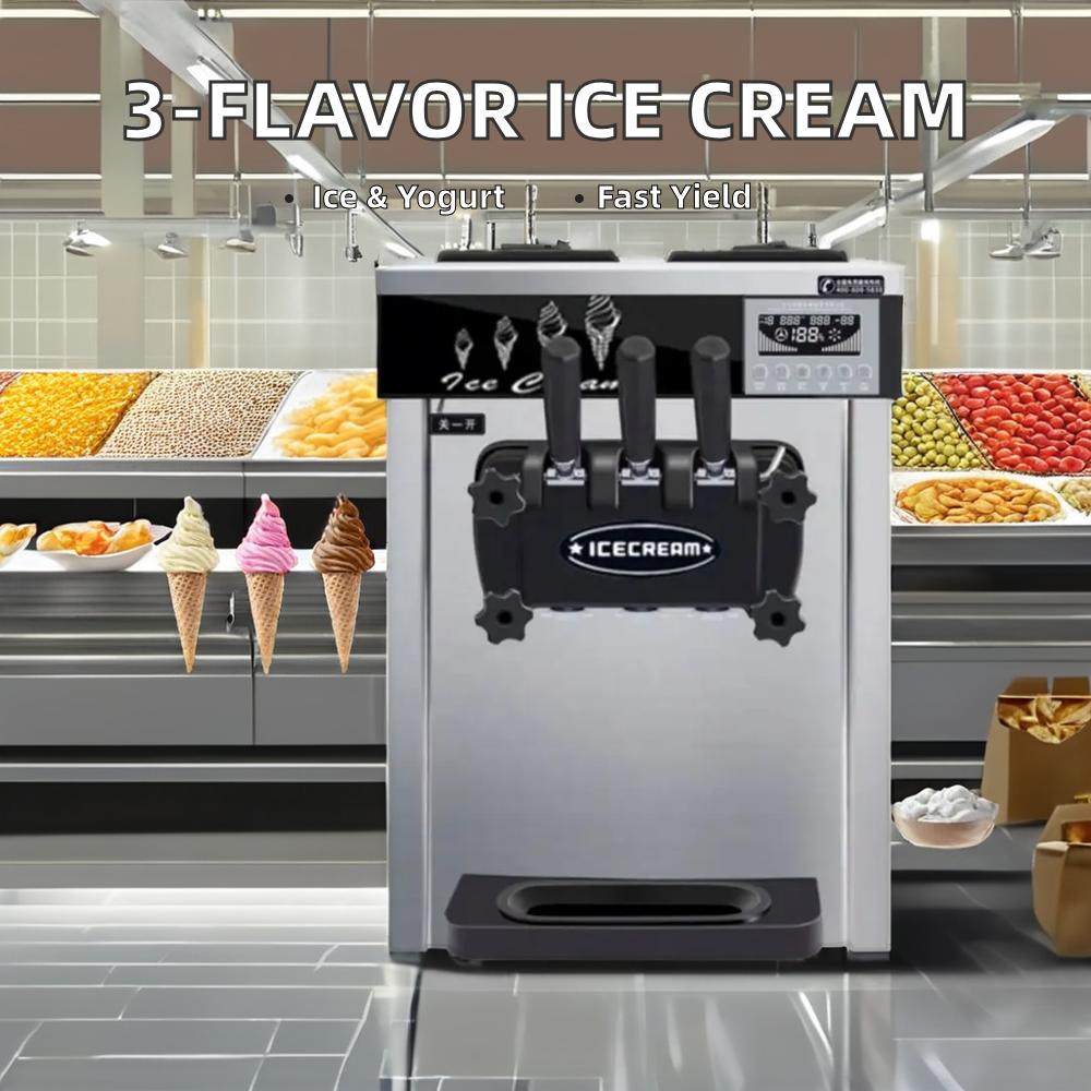Ice Cream Maker 20-28L/h 3 Fla - Soft Serve Ice Cream Machine recensie en prijs