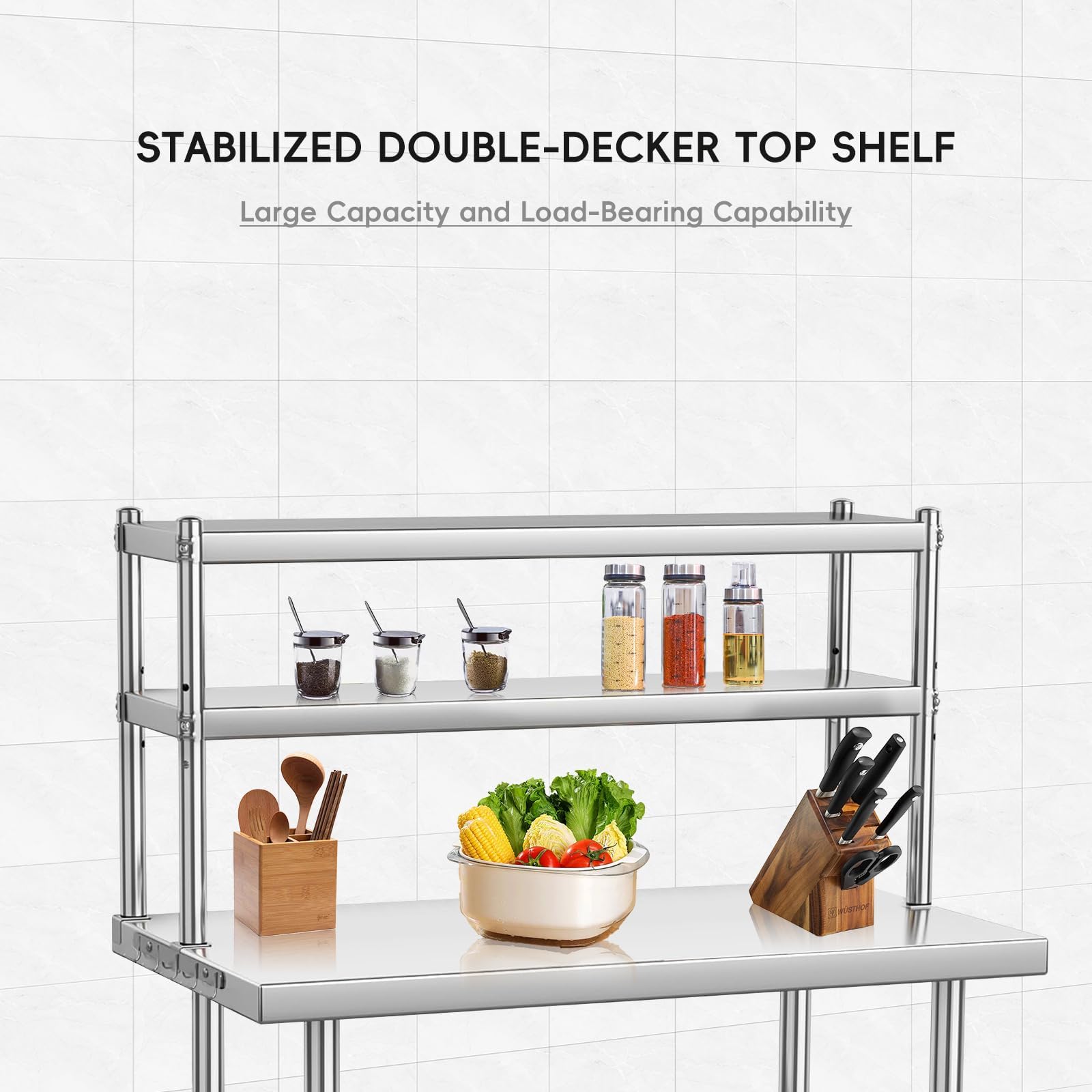 48x24 Heavy Duty Stainless Ste - Commercial Kitchen Prep Table With Storage recensie en prijs