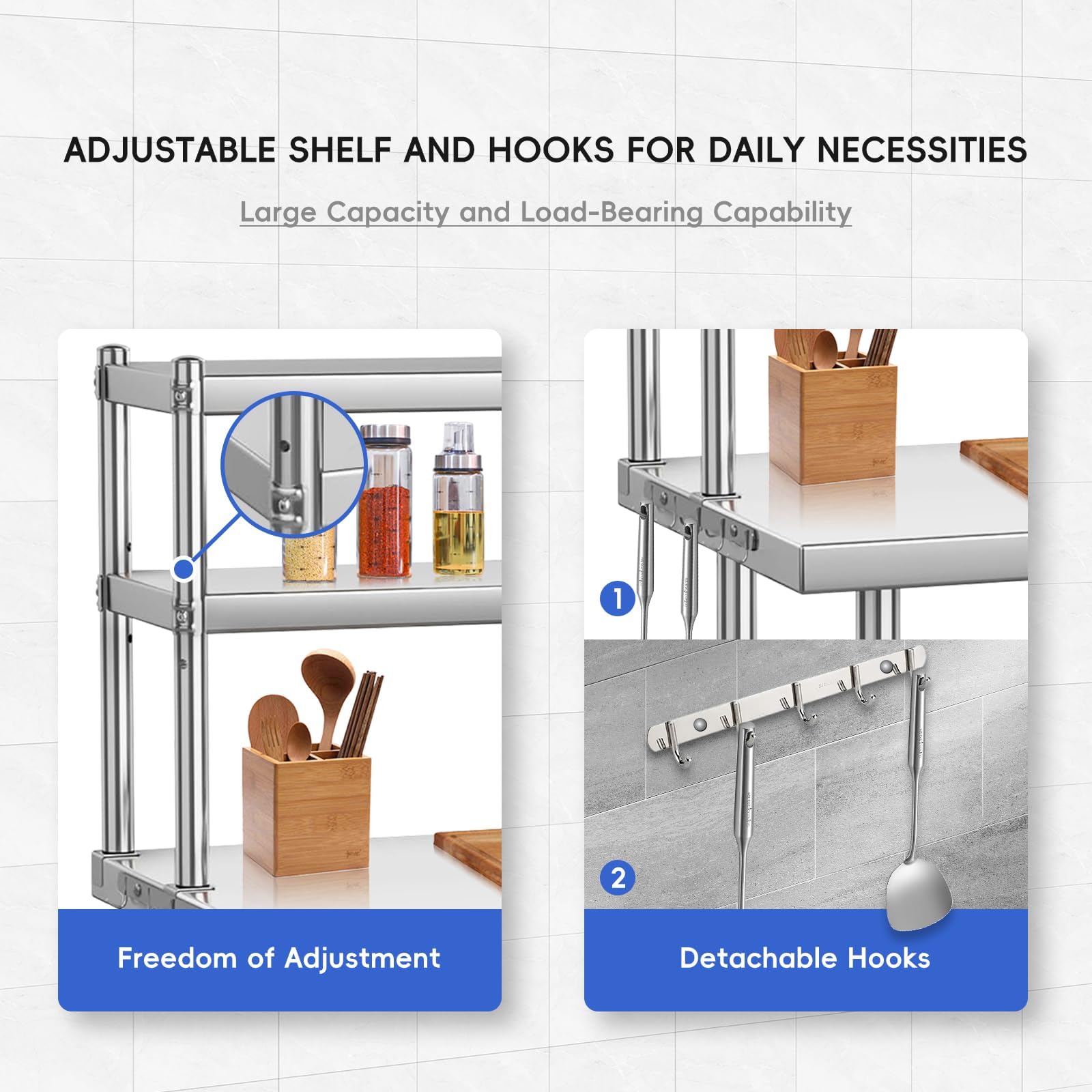 48x24 Heavy Duty Stainless Ste - Commercial Kitchen Prep Table With Storage recensie en prijs