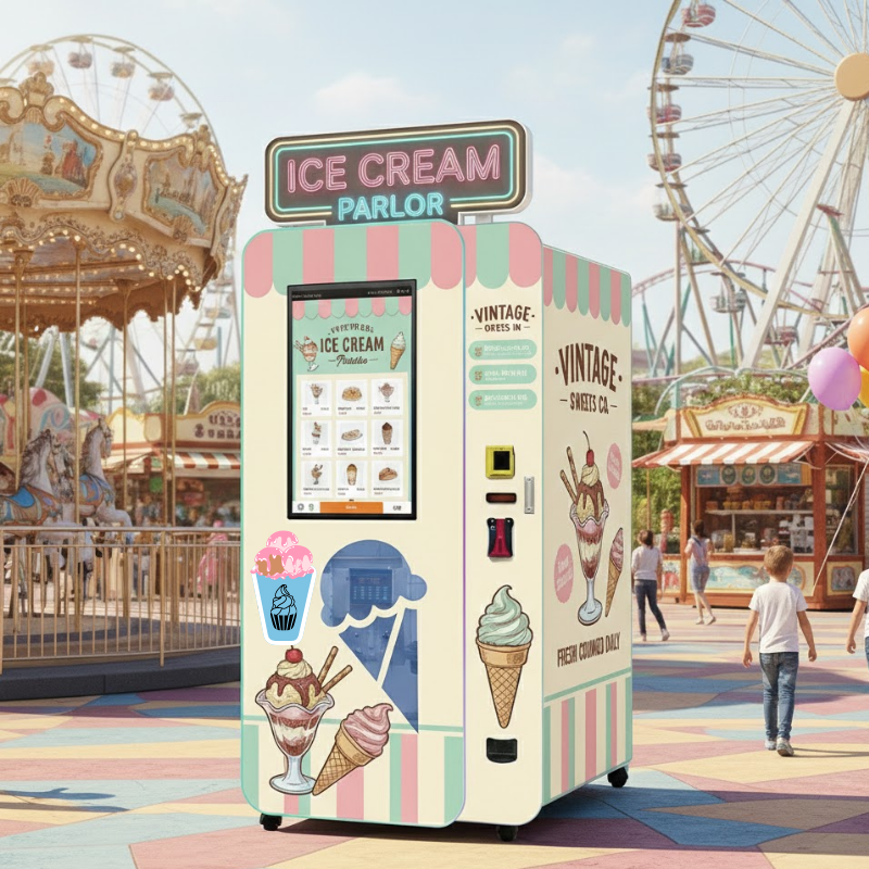 Customized Soft Ice Cream Vend - Soft Serve Ice Cream Machine recensie en prijs