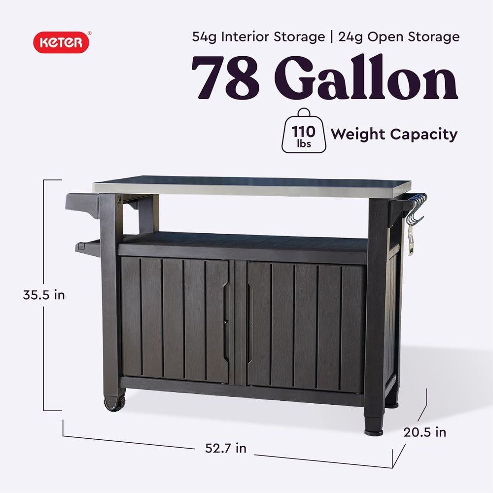 Outdoor Rolling Table Cart for - Commercial Kitchen Prep Table With Storage recensie en prijs