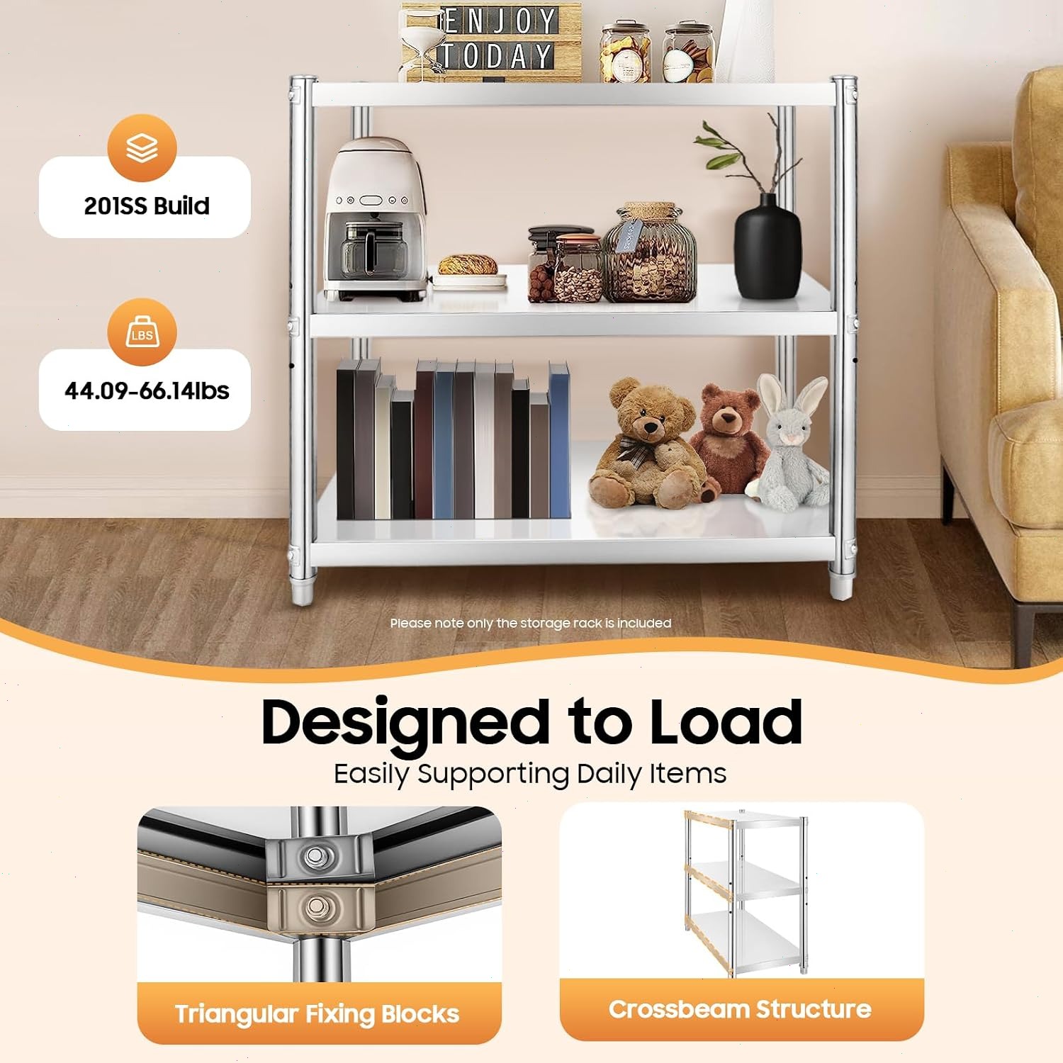 32×16 Inches Stainless Steel T - Commercial Kitchen Prep Table With Storage recensie en prijs