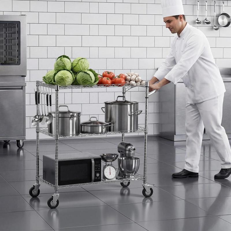 Kitchen Utility Cart, 3 Tier H - Commercial Kitchen On Wheels recensie en prijs
