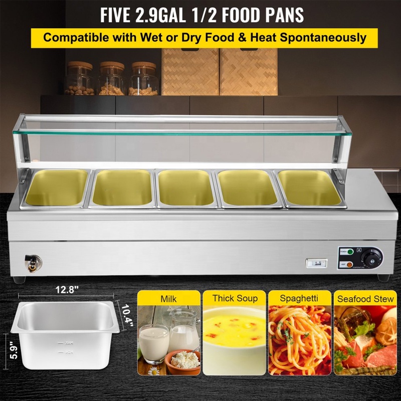 Pans Electric Industrial Table - Bain Marie Food Warmer recensie en prijs