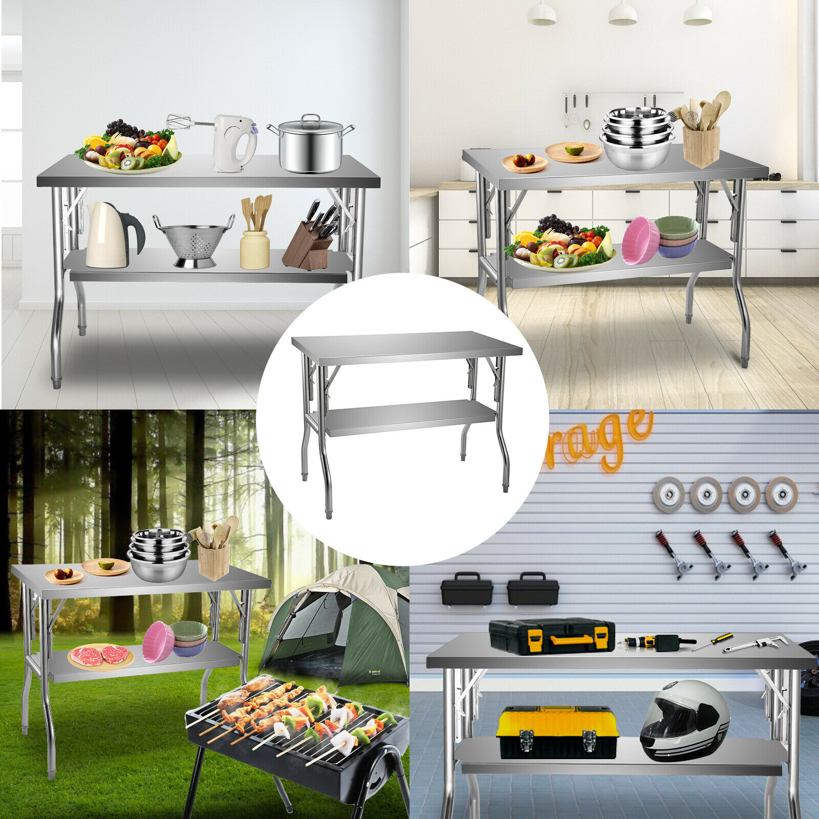 Single/Double-Shelf Profession - Commercial Kitchen Prep Table With Storage recensie en prijs