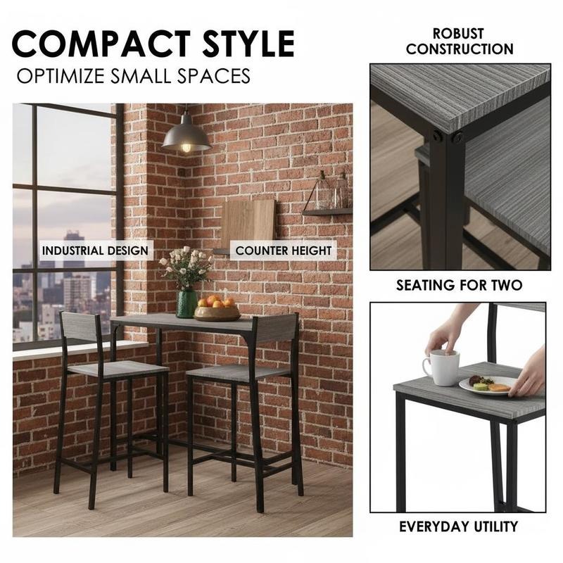 3 Piece Bar Table and Chairs,  - Commercial Kitchen Small Space recensie en prijs