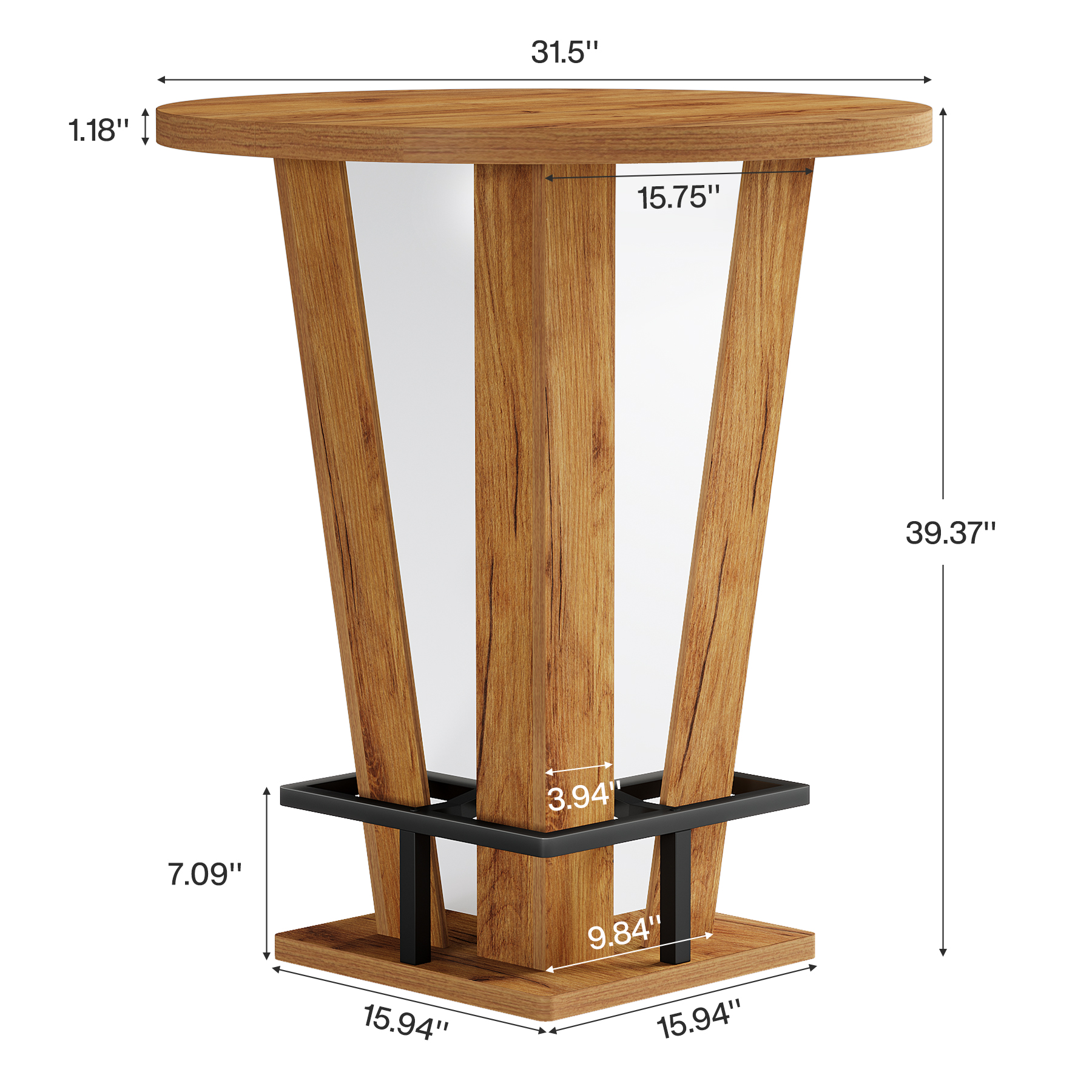 Tribesigns Round Bar Table, 39 - Commercial Kitchen Small Space recensie en prijs