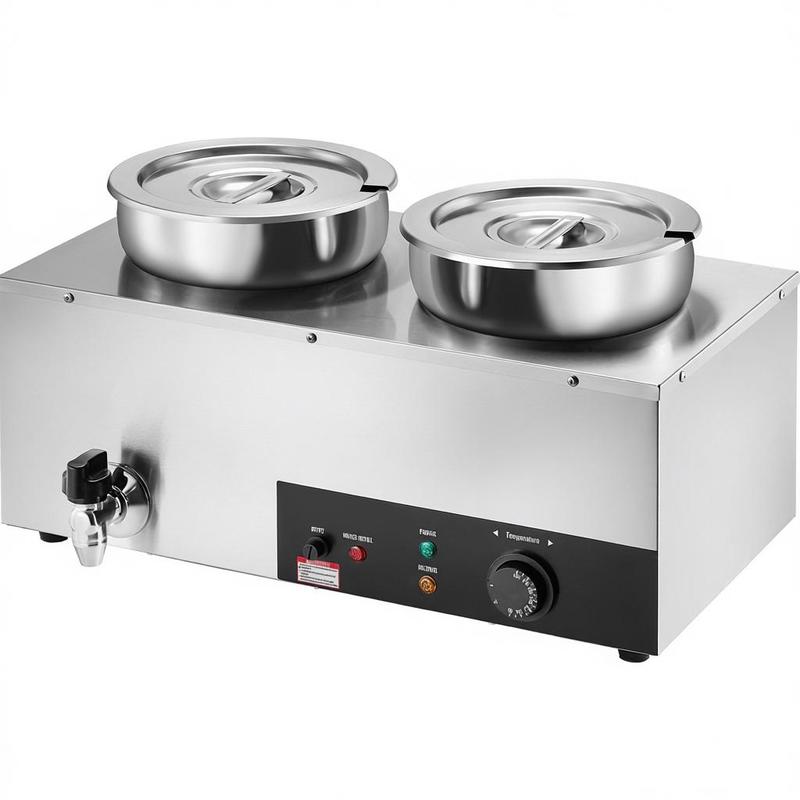 Electric Soup Warmer, Dual 7.4 - Bain Marie Food Warmer recensie en prijs